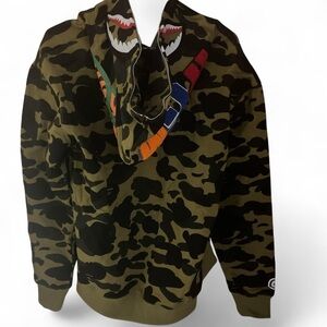 BAPE camo shark hoodie